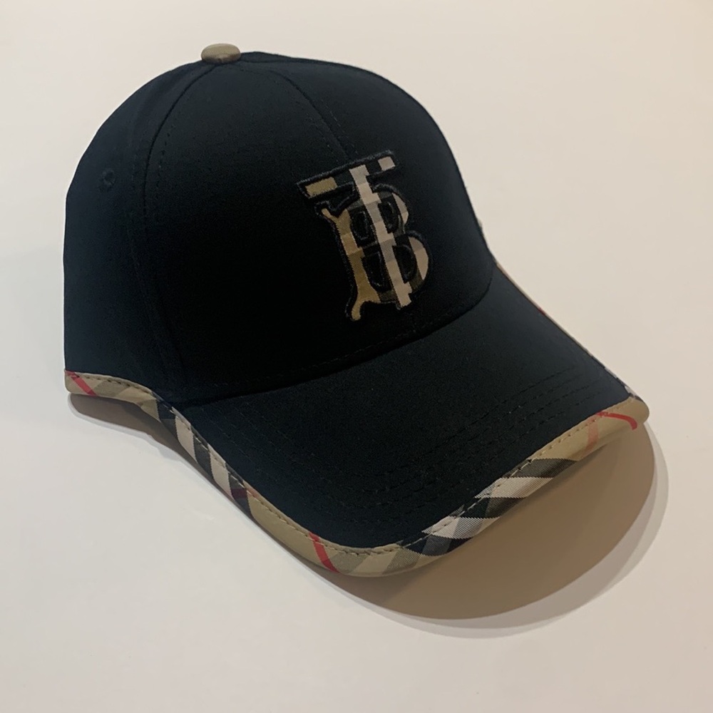 Black Plaid TB Burberry Hat